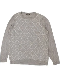 LAURA ASHLEY Womens Oversized Boat Neck Jumper Sweater UK 18 XL Grey HX12 - Picture 1 of 3