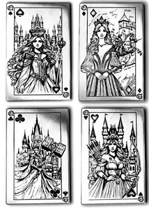 4oz .999 Silver Deck of Cards Queens - 1oz Silver Each - Picture 1 of 5