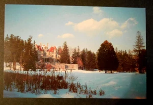 Cartolina cromata Hopkins/Searles castello francese Great Barrington MA Bekshires - Foto 1 di 2