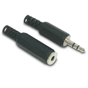 Connettore Jack 3,5mm maschio + femmina da saldare (2pz.) - Foto 1 di 1