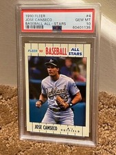 1990 Fleer All-Stars Jose Canseco PSA 10 #4 TOUGH Card LOW POP NEW CLEAN CASE
