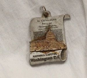 Nations Capital, constitution pendent, charm, 2 in x 1.5 in - Picture 1 of 3