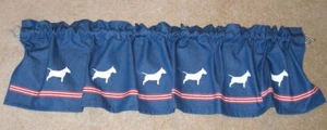Bull Terrier Dog Cotton Window Valance Curtain Choice of colors valance, design - Picture 1 of 9