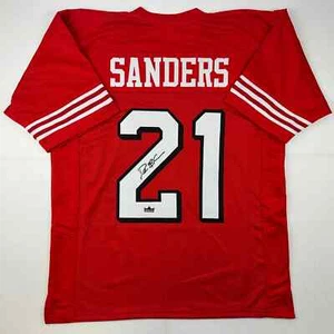 Facsimile Autographed Deion Sanders San Francisco Red Reprint Jersey Men's XL - Picture 1 of 4
