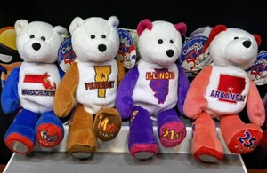 Limited Treasures Coin Bears; 4 State Quarter Bears gebraucht mit Etiketten & Münzen - Bild 1 von 6