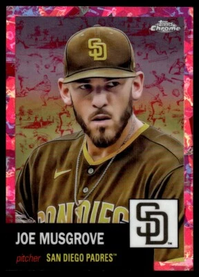 2022 TOPPS CHROME PLATINUM PINK TOILE REFRACTOR Joe Musgrove /100 San Diego - Image 1 of 2