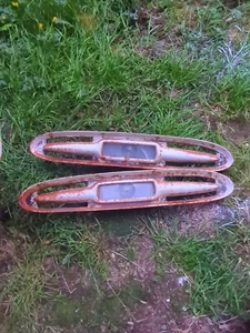 Rare Vintage 60's Chevrolet Truck C10 Apache Hood Inserts Signal Bezels ( Pair) - Picture 1 of 17