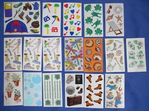 #54 Vintage Frances Meyer Stickers Lot of 18 Sheets Scrapbook Cardmaking DIY - Picture 1 of 7