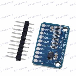 1PCS ADS1115 16bit I2C 4 Channel ADC module with Pro RPi Gain Amplifier for Ardu