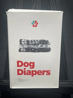 NUEVO paquete de 3 pañales lavables para perros para padres mascotas tamaño (M) Foto 1 de 4