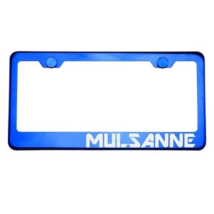 Marco de placa azul cromado MULSANNE tapa de tornillo de metal grabado con láser - Imagen 1 de 8
