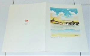 Menù Nave crociera GIULIO CESARE 1964 BONETTI I Fiumi d'Italia Il Ticino a Pavia - Picture 1 of 2