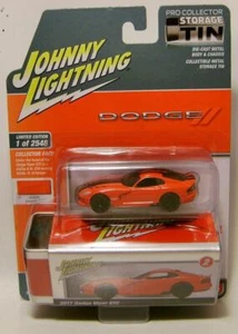 2017 '17 DODGE VIPER GTC RED V/A COLLECTOR STORAGE TIN JOHNNY LIGHTNING 2023 - Picture 1 of 3