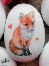 Fox pebble, foxes, Mr Fox, gift, Father's Day, ornament, paperweight, cute, love