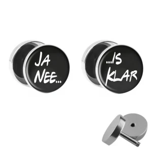 Treuheld® - Motiv Fake Plug "Ja nee - Is Klar" - Schwarz - Set (6263) - Bild 1 von 2