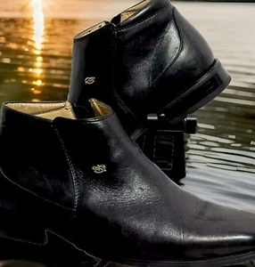 La Milano Vintage Black Zip Boots B5510-001 - Picture 1 of 8