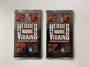 New/Sealed- TWO Trading Card Pack Rittenhouse Marvel 2010 HEROES & VILLAINS