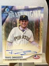 1/1 SUPERFRACTOR 2018 Bowman Chrome Draft Night Travis Swaggerty Auto RC