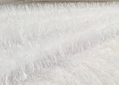 Zottel Stoff Weiß Karneval Fasching Kostüme Dekostoff Bekleidungsstoff Pullover