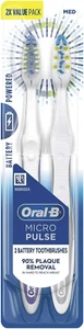 Oral-B Micro Pulse Akku Elektrische Zahnbürste - Soft - 1 Pack mit 2 Bürsten - Neu - Bild 1 von 12