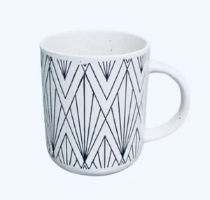 Royal Norfolk Stoneware Designed Embossed Lines Coffee Mug 16oz. - Picture 1 of 9