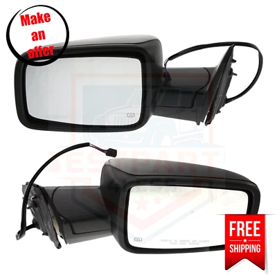 Juego de 2 espejos retrovisores izquierda derecha Kool Vue CH1320303 CH1321303 para Dodge Ram 1500 09-10 Foto 1 de 4