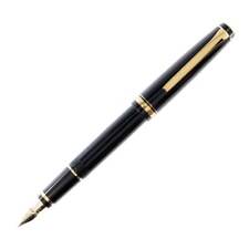 百乐猎鹰钢笔黑色带金色口音桶,宽 PL60352FPBLKB