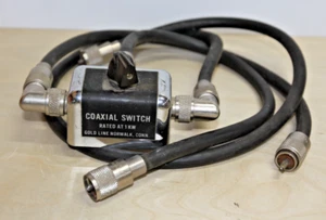 Gold Line Coaxial Switch Rated AT 1 KW W/ bakelite chickenhead CONTROL KNOB usa - Picture 1 of 4