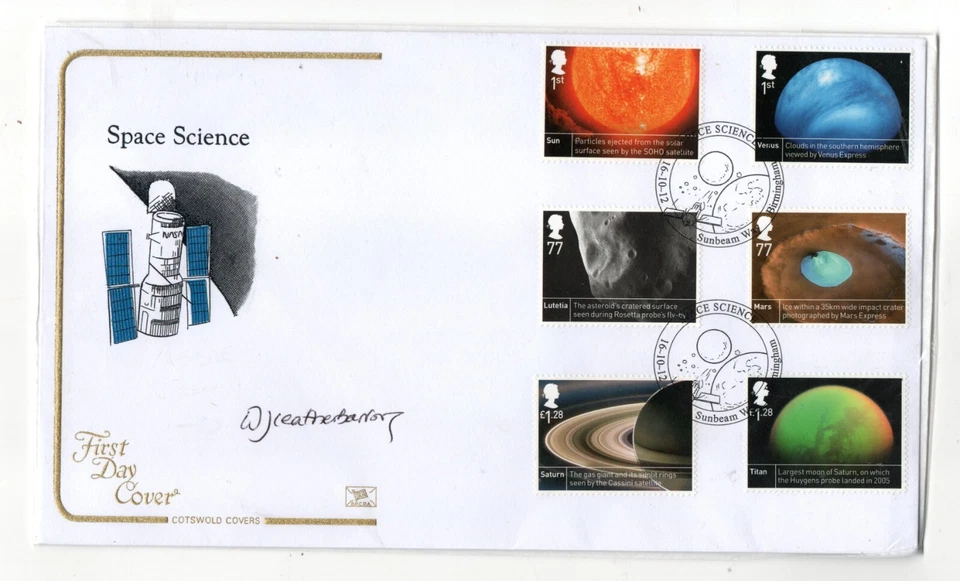 2012 Space Science Cotswold FDC Signed Prof Leatherbarrow WS33819 - image 1 of 1