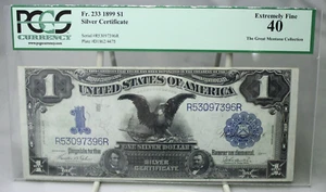 1899 $1 Silver Certificate Black Eagle Fr.233 PCGS XF40 No Comment #7396 - Picture 1 of 2