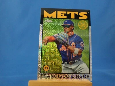 Francisco Lindor Chrome 2021 1986 Mojo Refractor 86C-26 - Image 1 of 2