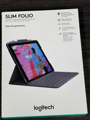 Logitech Slim Folio Keyboard Case (iPad 7th Gen) - Image 1 of 4
