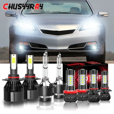 For Acura TL 2010 2011-2014 8X LED HID Headlights Hi/Lo DRL Fog Light Bulbs - Image 1 of 4