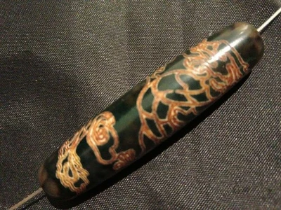 Especial Raro Dragón Tibetano Vena Natural Ágata Dzi *Dragón* Cuentas PP020 Foto 1 de 4