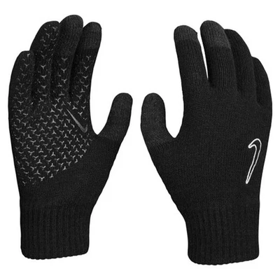 Nike Mens Knit Grip Gloves Football Womens Magic Winter Touch Screen Phone Black - image 1 of 4