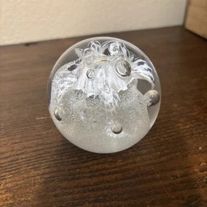 Caithness Glass Paperweight “Congratulations” in White/Clear - Picture 1 of 9