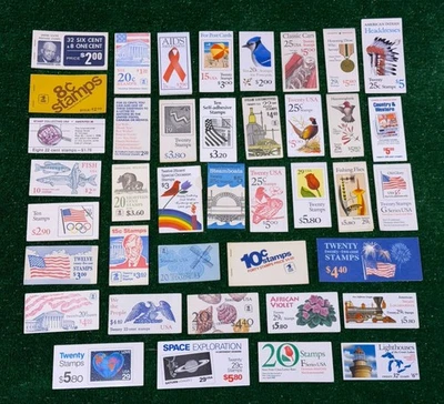 LOT OF (40) MIXED POSTAGE US FIRST CLASS STAMP BOOKLETS MINT,NH $166.76 FACE VAL - Image 1 of 4