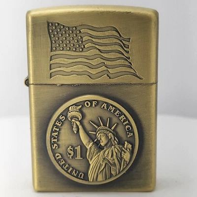 3D Carved Vintage United States Of America Statue Of Liberty Lighter, Windproof - Image 1 of 4