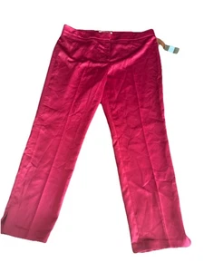 Nipon Boutique Dress Pants Evening Elegant Dressy Red Satin 16 NEW - Picture 1 of 6