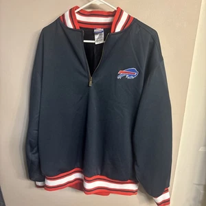 Buffalo Bills Mafia Quarter zip NFL Equipment Medium Vtg Heavy Pockets Stitched - Picture 1 of 7