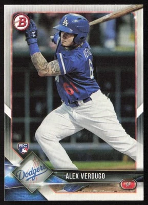 2018 Bowman Alex Verdugo #72 Rookie Los Angeles Dodgers - Image 1 of 2