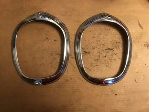 1939 Desoto Headlight Bezels NOS Pair - Picture 1 of 10