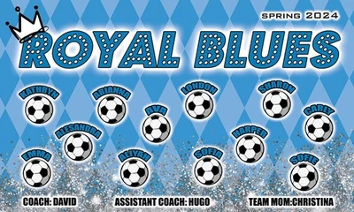 Royal Blues - Banner de equipo de fútbol - (3 pies x 5 pies) Nombre de tu equipo y diseño personalizado Foto 1 de 3