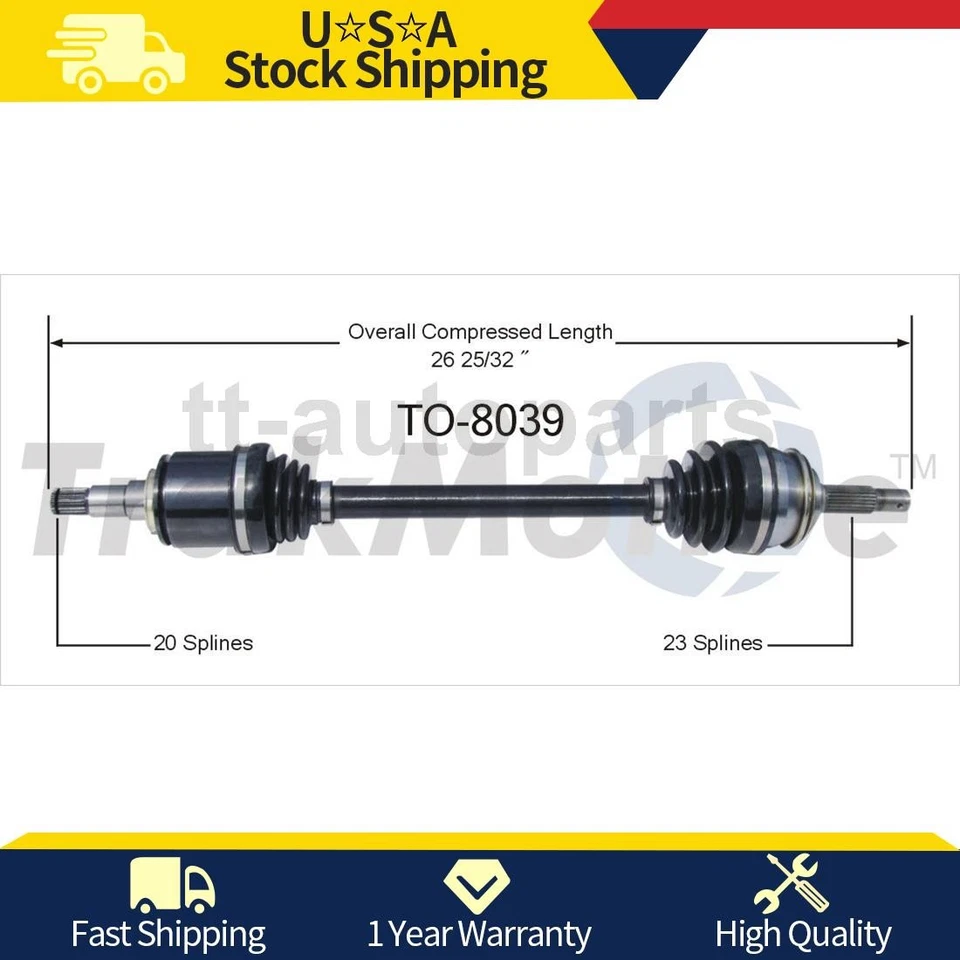 Front Right CV Axle Joint For Toyota Tercel 1988 1987 1986 1985 1984 1983 - Image 1 of 1