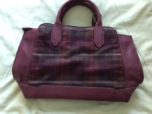 Laura Ashley Handtasche weinrot Leder/Stoff - Bild 1 von 3