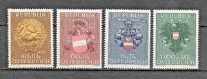 ÖSTERREICH 1949 WAPPEN HALBPOST KOMPLETTER SATZ SC#B264-B267 MLH - Bild 1 von 2