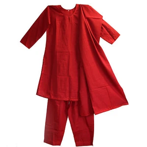 Salwar Kameez Kleid Hose Schal 38 Gr. M Indien Bollywood Kostüm Rot 40U - Bild 1 von 2