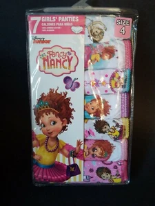 New Girls Size 4 Disney Fancy Nancy Cotton Underwear Briefs 7 Pair/Package - Picture 1 of 2