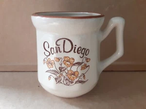 Taza/taza de café pequeña de cerámica vintage de San Diego - Imagen 1 de 6