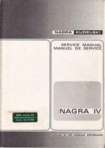 Service Manual Instructions for Nagra IV ( D &L ) - Picture 1 of 1